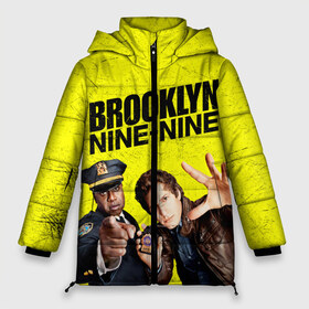 Женская зимняя куртка 3D с принтом Brooklyn Nine-Nine в Кировске, верх — 100% полиэстер; подкладка — 100% полиэстер; утеплитель — 100% полиэстер | длина ниже бедра, силуэт Оверсайз. Есть воротник-стойка, отстегивающийся капюшон и ветрозащитная планка. 

Боковые карманы с листочкой на кнопках и внутренний карман на молнии | 7 сезон | 99 участок | brooklyn nine nine | бруклин | бруклин 9 9 | комедия