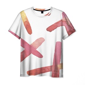 Мужская футболка 3D с принтом Абстрактные краски в Кировске, 100% полиэфир | прямой крой, круглый вырез горловины, длина до линии бедер | 