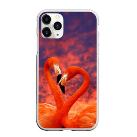 Чехол для iPhone 11 Pro матовый с принтом Flamingo Love в Кировске, Силикон |  | 14 февраля | 8 марта | валентинов день | верность | влюбленность | влюбленные | вместе | вместе навсегда | девушке | женат | женский день | женский праздник | закат | замужем | кружка | любимая