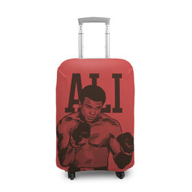Чехол для чемодана 3D с принтом Ali в Кировске, 86% полиэфир, 14% спандекс | двустороннее нанесение принта, прорези для ручек и колес | ali | muhammad ali | the greatest | али | бокс | мухамед али | мухаммед али