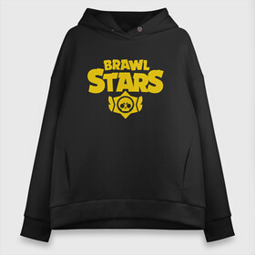 Женское худи Oversize хлопок с принтом Brawl Stars GOLD в Кировске, френч-терри — 70% хлопок, 30% полиэстер. Мягкий теплый начес внутри —100% хлопок | боковые карманы, эластичные манжеты и нижняя кромка, капюшон на магнитной кнопке | brawl | brawl stars | gold | leon | leon selly | leon shark | shark | stars | бравл старс | брол старс | игра | леон | мобильная игра | мобильные игры