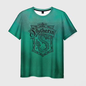 Мужская футболка 3D с принтом Coat of Slytherin в Кировске, 100% полиэфир | прямой крой, круглый вырез горловины, длина до линии бедер | vdgerir | гарри поттер | гриффиндор | дамблдор | добби | слизерин | хогвартс
