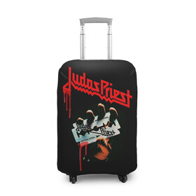 Чехол для чемодана 3D с принтом Judas Priest в Кировске, 86% полиэфир, 14% спандекс | двустороннее нанесение принта, прорези для ручек и колес | judas | priest | грув метал | группа | рок | хард рок | хеви метал