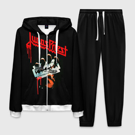 Мужской костюм 3D с принтом Judas Priest в Кировске, 100% полиэстер | Манжеты и пояс оформлены тканевой резинкой, двухслойный капюшон со шнурком для регулировки, карманы спереди | judas | priest | грув метал | группа | рок | хард рок | хеви метал