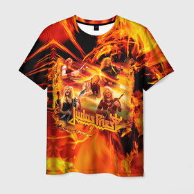 Мужская футболка 3D с принтом Judas Priest в Кировске, 100% полиэфир | прямой крой, круглый вырез горловины, длина до линии бедер | judas | priest | грув метал | группа | рок | хард рок | хеви метал