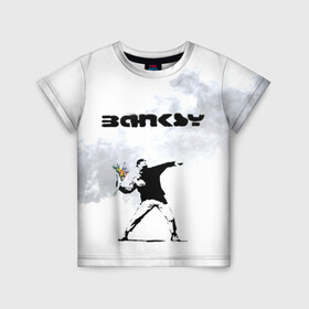 Детская футболка 3D с принтом Banksy  в Кировске, 100% гипоаллергенный полиэфир | прямой крой, круглый вырез горловины, длина до линии бедер, чуть спущенное плечо, ткань немного тянется | banksy | бэнкси | граффити | стрит арт | художник