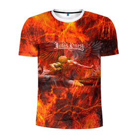 Мужская футболка 3D спортивная с принтом Judas Priest в Кировске, 100% полиэстер с улучшенными характеристиками | приталенный силуэт, круглая горловина, широкие плечи, сужается к линии бедра | judas | priest | грув метал | группа | рок | хард рок | хеви метал