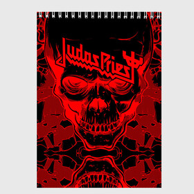 Скетчбук с принтом Judas Priest в Кировске, 100% бумага
 | 48 листов, плотность листов — 100 г/м2, плотность картонной обложки — 250 г/м2. Листы скреплены сверху удобной пружинной спиралью | breaking the law | judas priest | live | painkiller | гленн типтон | грув | метал | роб хэлфорд | рок | тим оуэнс | хард | хеви