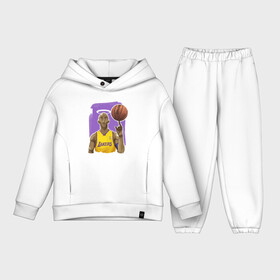 Детский костюм хлопок Oversize с принтом Kobe Bryant в Кировске,  |  | basketball | black | bryant | game | james | kobe | kobebryant | lakers | lebron | los angeles | mamba | nba | rip | slam dunk | баскетбол | баскетболист | брайант | браянт | джеймс | игрок | коби | леброн | лейкерс | лос анджеле