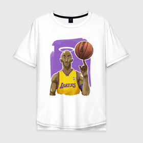 Мужская футболка хлопок Oversize с принтом Kobe Bryant в Кировске, 100% хлопок | свободный крой, круглый ворот, “спинка” длиннее передней части | basketball | black | bryant | game | james | kobe | kobebryant | lakers | lebron | los angeles | mamba | nba | rip | slam dunk | баскетбол | баскетболист | брайант | браянт | джеймс | игрок | коби | леброн | лейкерс | лос анджеле