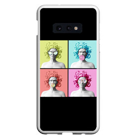 Чехол для Samsung S10E с принтом Медуза Горгона Pop Art в Кировске, Силикон | Область печати: задняя сторона чехла, без боковых панелей | Тематика изображения на принте: 8 марта | бизнес леди | в очках | девушка в очках | девушке | жвачка | жене | женский день | женский праздник | женское лицо | кружка | легенда | лицо | любимой | медуза | мифология | монстр | опасная