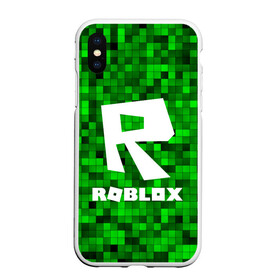 Чехол для iPhone XS Max матовый с принтом Roblox в Кировске, Силикон | Область печати: задняя сторона чехла, без боковых панелей | game | roblox | блок | игра | игрушка | лего | майнкрафт | персонажи | персонажи из кубиков | роблокс | робот