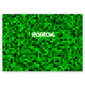 Поздравительная открытка с принтом Roblox в Кировске, 100% бумага | плотность бумаги 280 г/м2, матовая, на обратной стороне линовка и место для марки
 | game | roblox | блок | игра | игрушка | лего | майнкрафт | персонажи | персонажи из кубиков | роблокс | робот