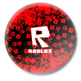 Значок с принтом Roblox. в Кировске,  металл | круглая форма, металлическая застежка в виде булавки | game | roblox | блок | игра | игрушка | лего | майнкрафт | персонажи | персонажи из кубиков | роблокс | робот