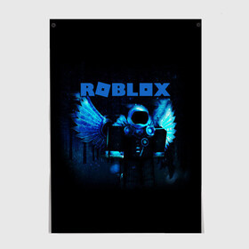 Постер с принтом ROBLOX в Кировске, 100% бумага
 | бумага, плотность 150 мг. Матовая, но за счет высокого коэффициента гладкости имеет небольшой блеск и дает на свету блики, но в отличии от глянцевой бумаги не покрыта лаком | roblox | игра | компьютерная игра | логотип | онлайн | онлайн игра | роблакс | роблокс
