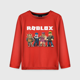 Детский лонгслив 3D с принтом ROBLOX в Кировске, 100% полиэстер | длинные рукава, круглый вырез горловины, полуприлегающий силуэт
 | roblox | игра | компьютерная игра | логотип | онлайн | онлайн игра | роблакс | роблокс