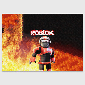 Поздравительная открытка с принтом ROBLOX в Кировске, 100% бумага | плотность бумаги 280 г/м2, матовая, на обратной стороне линовка и место для марки
 | roblox | игра | компьютерная игра | логотип | онлайн | онлайн игра | роблакс | роблокс