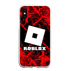 Чехол для iPhone XS Max матовый с принтом Roblox в Кировске, Силикон | Область печати: задняя сторона чехла, без боковых панелей | game | roblox | блок | игра | игрушка | лего | майнкрафт | персонажи | персонажи из кубиков | роблокс | робот