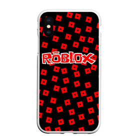 Чехол для iPhone XS Max матовый с принтом Roblox в Кировске, Силикон | Область печати: задняя сторона чехла, без боковых панелей | game | roblox | блок | игра | игрушка | лего | майнкрафт | персонажи | персонажи из кубиков | роблокс | робот