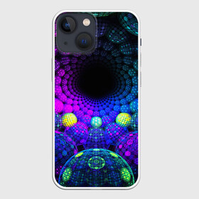 Чехол для iPhone 13 mini с принтом PSY NEON в Кировске,  |  | abstract | abstraction | color | fractal | geometry | paitnt | polygon | polygonal | psy | абстракция | геометрия | краски | неоновые | полигоны | психоделика | фрактал