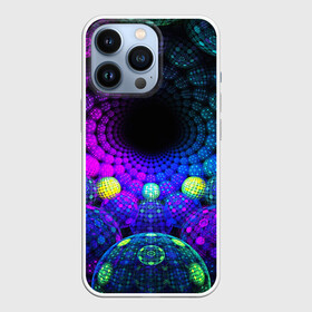 Чехол для iPhone 13 Pro с принтом PSY NEON в Кировске,  |  | Тематика изображения на принте: abstract | abstraction | color | fractal | geometry | paitnt | polygon | polygonal | psy | абстракция | геометрия | краски | неоновые | полигоны | психоделика | фрактал