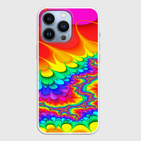 Чехол для iPhone 13 Pro с принтом TIE DYE в Кировске,  |  | Тематика изображения на принте: abstract | abstraction | color | fractal | geometry | paitnt | polygon | polygonal | psy | абстракция | геометрия | краски | неоновые | полигоны | психоделика | фрактал