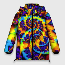 Женская зимняя куртка 3D с принтом TIE-DYE COLOR в Кировске, верх — 100% полиэстер; подкладка — 100% полиэстер; утеплитель — 100% полиэстер | длина ниже бедра, силуэт Оверсайз. Есть воротник-стойка, отстегивающийся капюшон и ветрозащитная планка. 

Боковые карманы с листочкой на кнопках и внутренний карман на молнии | abstract | abstraction | color | fractal | geometry | paitnt | polygon | polygonal | psy | абстракция | геометрия | краски | неоновые | полигоны | психоделика | фрактал