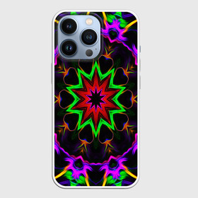 Чехол для iPhone 13 Pro с принтом COLORS DYE в Кировске,  |  | Тематика изображения на принте: abstract | abstraction | color | fractal | geometry | paitnt | polygon | polygonal | psy | абстракция | геометрия | краски | неоновые | полигоны | психоделика | фрактал