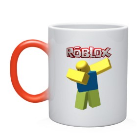 Кружка хамелеон с принтом Roblox Dab в Кировске, керамика | меняет цвет при нагревании, емкость 330 мл | game | game roblox | logo roblox | online game | oof roblox dabbing | roblox | roblox dab | roblox noob | игра | игра роблокс | лого роблокс | онлайн игра | онлайн игра роблокс | роблокс | роблокс даб