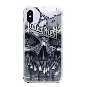 Чехол для iPhone XS Max матовый с принтом Judas Priest в Кировске, Силикон | Область печати: задняя сторона чехла, без боковых панелей | Тематика изображения на принте: breaking the law | judas priest | live | painkiller | гленн типтон | грув | метал | роб хэлфорд | рок | тим оуэнс | хард | хеви