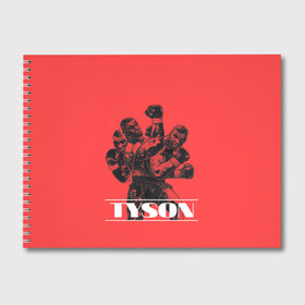 Альбом для рисования с принтом Tyson в Кировске, 100% бумага
 | матовая бумага, плотность 200 мг. | Тематика изображения на принте: iron mike | iron mike tyson | mike tyson | бокс | железный майк | майк тайсон | таисон | тайсон