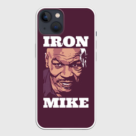 Чехол для iPhone 13 с принтом Mike Tyson в Кировске,  |  | iron mike | iron mike tyson | mike tyson | бокс | железный майк | майк тайсон | таисон | тайсон