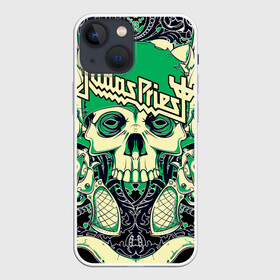 Чехол для iPhone 13 mini с принтом JUDAS PRIEST | ДЖУДАС ПРИСТ в Кировске,  |  | Тематика изображения на принте: breaking the law | judas priest | live | painkiller | гленн типтон | грув | метал | роб хэлфорд | рок | тим оуэнс | хард | хеви