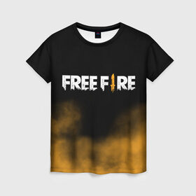 Женская футболка 3D с принтом Free fire в Кировске, 100% полиэфир ( синтетическое хлопкоподобное полотно) | прямой крой, круглый вырез горловины, длина до линии бедер | free fire | freefire | игра free fire | игра фрифаер | фри файр | фрифаер