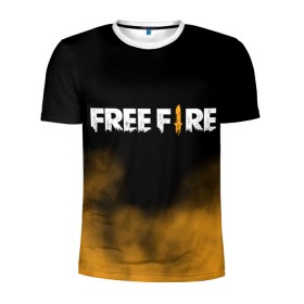 Мужская футболка 3D спортивная с принтом Free fire в Кировске, 100% полиэстер с улучшенными характеристиками | приталенный силуэт, круглая горловина, широкие плечи, сужается к линии бедра | free fire | freefire | игра free fire | игра фрифаер | фри файр | фрифаер