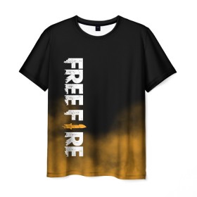 Мужская футболка 3D с принтом Free fire в Кировске, 100% полиэфир | прямой крой, круглый вырез горловины, длина до линии бедер | Тематика изображения на принте: free fire | freefire | игра free fire | игра фрифаер | фри файр | фрифаер