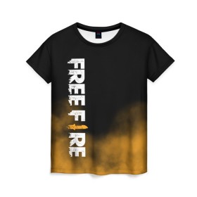 Женская футболка 3D с принтом Free fire в Кировске, 100% полиэфир ( синтетическое хлопкоподобное полотно) | прямой крой, круглый вырез горловины, длина до линии бедер | free fire | freefire | игра free fire | игра фрифаер | фри файр | фрифаер