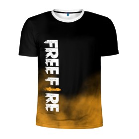 Мужская футболка 3D спортивная с принтом Free fire в Кировске, 100% полиэстер с улучшенными характеристиками | приталенный силуэт, круглая горловина, широкие плечи, сужается к линии бедра | Тематика изображения на принте: free fire | freefire | игра free fire | игра фрифаер | фри файр | фрифаер