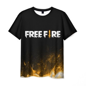 Мужская футболка 3D с принтом Free Fire в Кировске, 100% полиэфир | прямой крой, круглый вырез горловины, длина до линии бедер | 