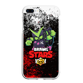 Чехол для iPhone 7Plus/8 Plus матовый с принтом BRAWL STARS VIRUS 8-BIT в Кировске, Силикон | Область печати: задняя сторона чехла, без боковых панелей | 8 bit | 8 бит | bibi | brawl stars | crow | el brown | leon | leon shark | max | mr.p | sally leon | shark | stars | virus | werewolf | акула | биби | вирус | ворон | леон | оборотень | пингвин