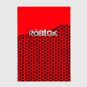 Постер с принтом Roblox Red в Кировске, 100% бумага
 | бумага, плотность 150 мг. Матовая, но за счет высокого коэффициента гладкости имеет небольшой блеск и дает на свету блики, но в отличии от глянцевой бумаги не покрыта лаком | 