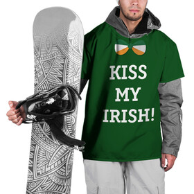 Накидка на куртку 3D с принтом Kiss my Irish в Кировске, 100% полиэстер |  | британия | день святого патрика | золото | ирландия