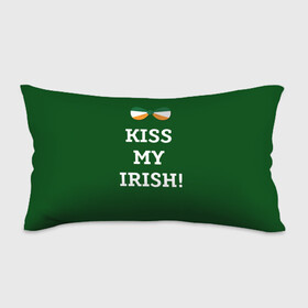 Подушка 3D антистресс с принтом Kiss my Irish в Кировске, наволочка — 100% полиэстер, наполнитель — вспененный полистирол | состоит из подушки и наволочки на молнии | британия | день святого патрика | золото | ирландия