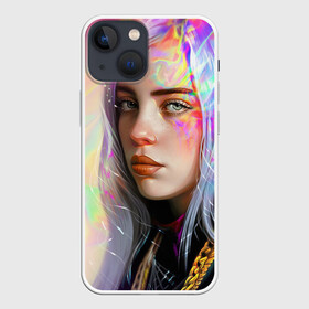 Чехол для iPhone 13 mini с принтом Billie Pinky Wave в Кировске,  |  | bad | bad guy | billi | billie | billie eilish | eilish | good girl | music | swag | айлиш | беляш | били | били айлиш | билли | билли айлиш | билли эйлиш | биляш | музка | певица | эйлиш