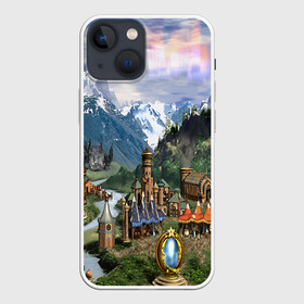 Чехол для iPhone 13 mini с принтом HEROES в Кировске,  |  | angel | armor | artwork | creature | dragon | fantasy | fantasy art | game | griffin | heroes | heroes maps | heroes of might and magic | knight | might and magic | sword | warriors | weapon | wings | герои | к