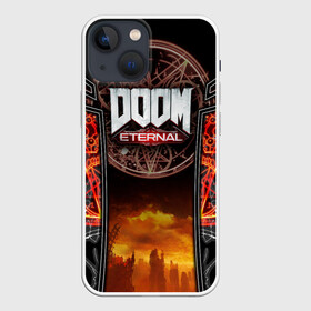 Чехол для iPhone 13 mini с принтом DOOM ETERNAL в Кировске,  |  | bethesda | deathmatch | doom 2019 | doom 3 | doom 4 | doom 5 | doom eternal | doom eternal 2019 | doom slayer | eternal doom | game | id techшутер | lan | дум | дум 3 | дум 4 | дум 5 | дум слеер | дум этернал