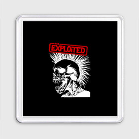 Магнит 55*55 с принтом The Exploited в Кировске, Пластик | Размер: 65*65 мм; Размер печати: 55*55 мм | Тематика изображения на принте: punks | punks not dead | the exploited | панк не сдох | панки | уоти | череп | эксплоитед