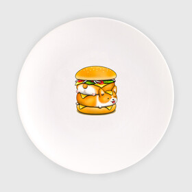 Тарелка с принтом Корги в Кировске, фарфор | диаметр - 210 мм
диаметр для нанесения принта - 120 мм | art | burger | chees | corgi | dog | арт | бургер | еда | корги | миска | собака | сыр | чизбургер