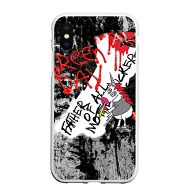 Чехол для iPhone XS Max матовый с принтом Green Day - Father of All MF в Кировске, Силикон | Область печати: задняя сторона чехла, без боковых панелей | day | green | music | punk | rock | альбом | музыка | обложка | панк | рок