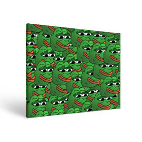 Холст прямоугольный с принтом Pepe The Frog в Кировске, 100% ПВХ |  | Тематика изображения на принте: frog | meme | memes | pepe | pepe the frog | грустная жабка | лягушка | лягушонок пепе | мем | мемы